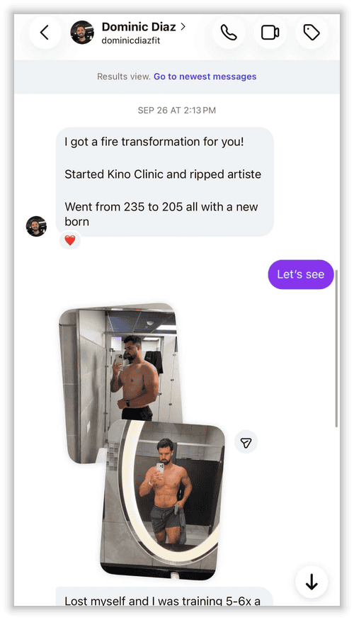 Dominic Diaz Instagram DM